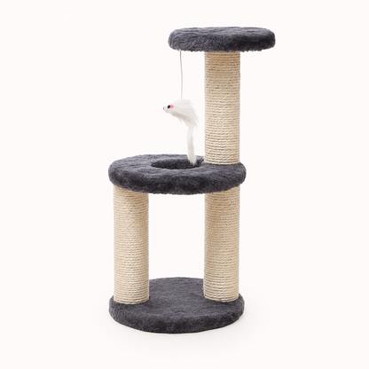 Arbre à chat compact 3 niveaux