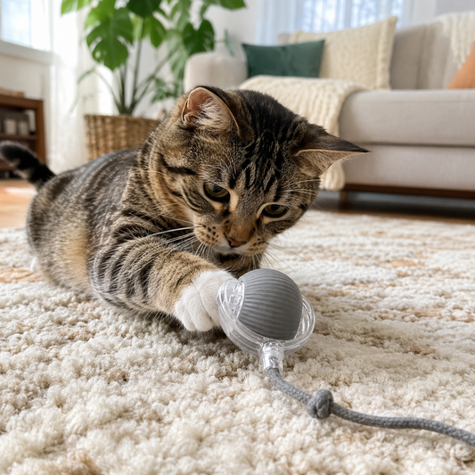 Balle interactive automatique pour chat
