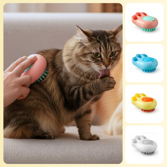 Brosse de bain et de massage en forme de patte pour chien et chat